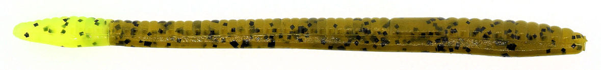 Zoom Finesse Worm_Green Pumpkin Chartreuse