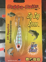 Bubba Baits Zig Zag Spoon 3/4oz_ White Silver