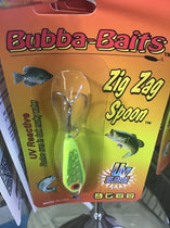 Bubba Baits Zig Zag Spoon 3/4oz_ Chartreuse Yellow
