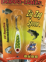 Bubba Baits Zig Zag Spoon 3/4oz_ White Char